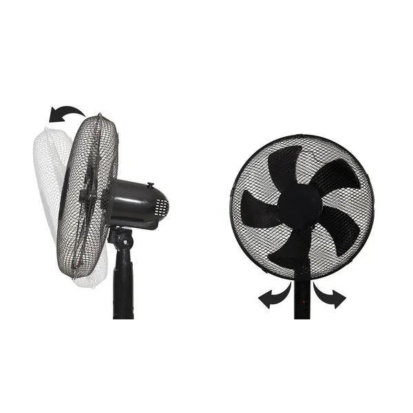 Állóventilátor 45W 40 cm, 5 lapát, 3 üzemmód, távirányító, időzítő