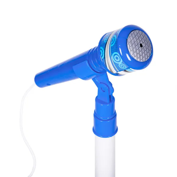 Gyerek elektromos gitár mikrofonállvánnyal, kék, MP3 csatlakozó