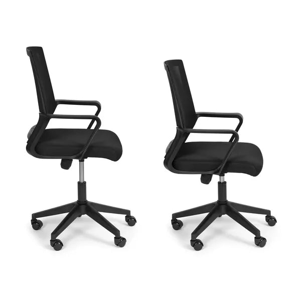Ergonomikus fekete irodai forgószék hálós háttámlával, állítható magasság