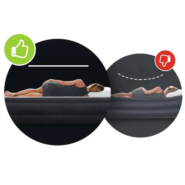 Intex kétszemélyes felfújható matrac 203x152 cm velúr kék