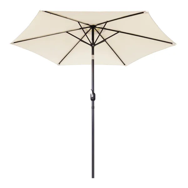 Nagy, ferde, dönthető kerti napernyő kurblival, 6 bordával, bézs 270 cm | SL-UM003C BEIGE