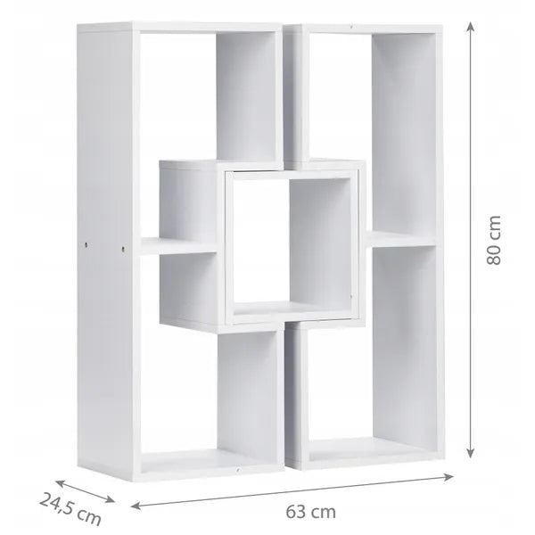 ModernHome moduláris 3 részes fehér polcos szekrény forgácslapból 63×24,5×80 cm