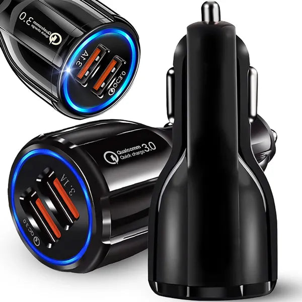 Autótöltő szivargyújtó aljzathoz 2xUSB QUICKCHARGE 3.0 FAST