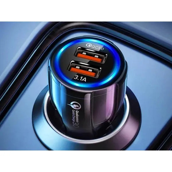 Autótöltő szivargyújtó aljzathoz 2xUSB QUICKCHARGE 3.0 FAST