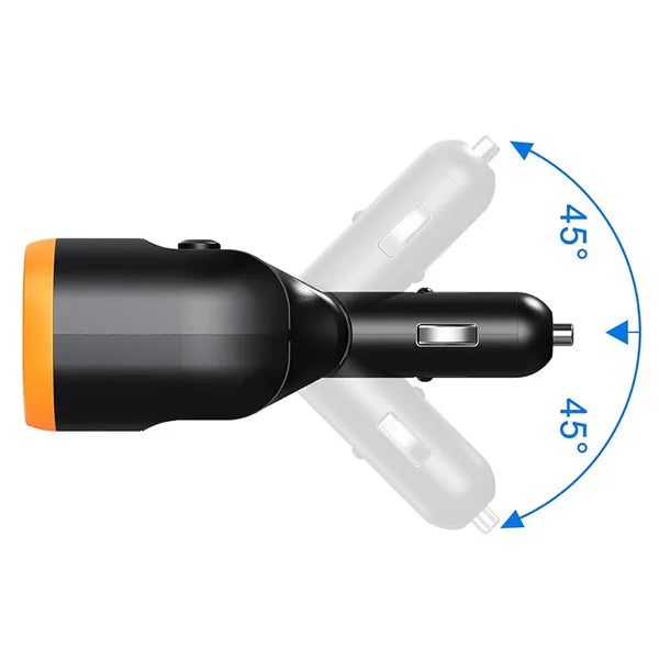 Autós töltő 12-24v 2xusb-a 1xusb-c qc 3.0 80w