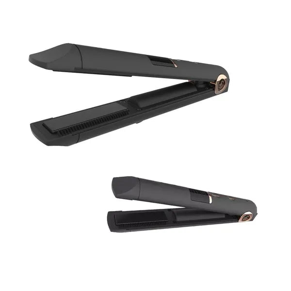 Vezeték nélküli 2in1 kerámia LCD hajvasaló & power bank, 75-205 °C