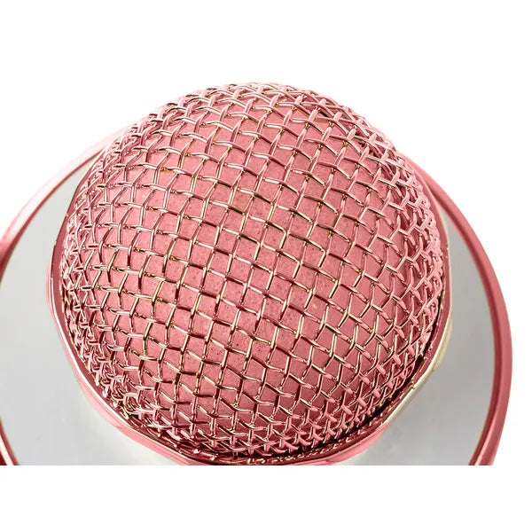 Bluetooth karaoke mikrofon beépített hangszóróval, hangmodulátor, rózsaszín