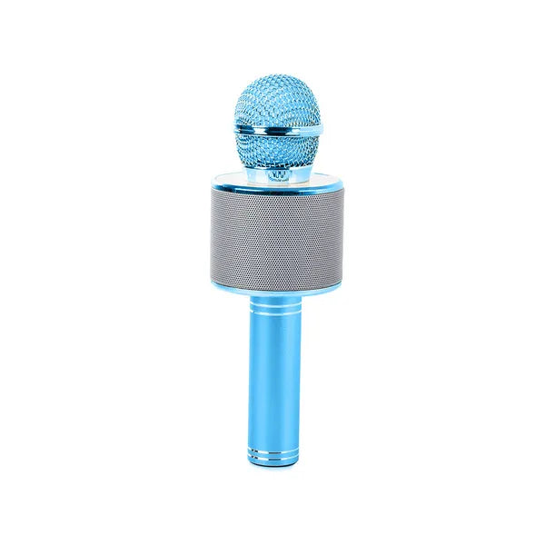 Bluetooth karaoke vezeték nélküli mikrofon hangszóró, hangmodulátor, kék