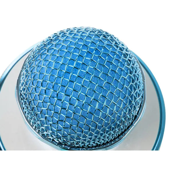 Bluetooth karaoke vezeték nélküli mikrofon hangszóró, hangmodulátor, kék