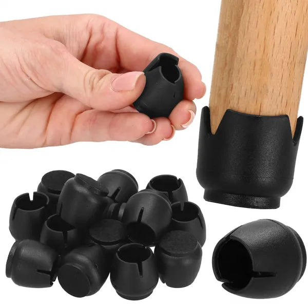 Kör alakú PVC bútorláb védők, filc aljjal, 17-21 mm, 16 db