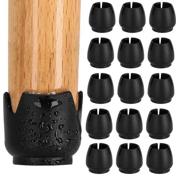 Kör alakú PVC bútorláb védők, filc aljjal, 17-21 mm, 16 db