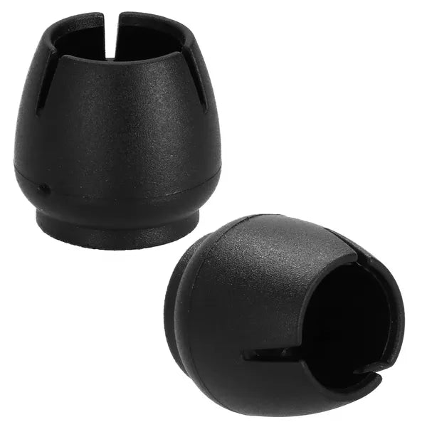 Fekete PVC bútorláb védők, kerek, 14-16 mm, filc talp, 4 db