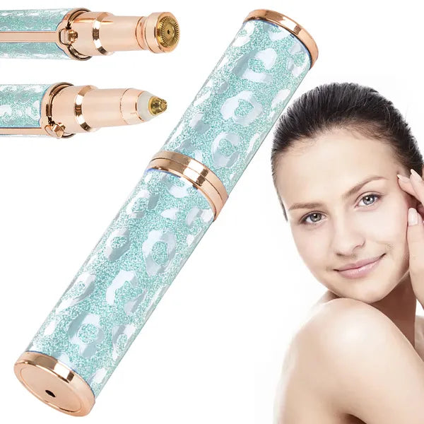 USB-tölthető arcszőrtelenítő epilátor LED-fénnyel, szemöldökformázó, kék