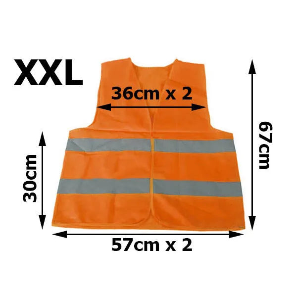 Narancssárga láthatósági mellény XXL, fényvisszaverő, tépőzáras EN471