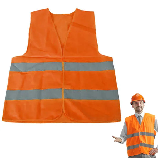Narancssárga fényvisszaverő biztonsági mellény, XXXL, EN 471, tépőzár