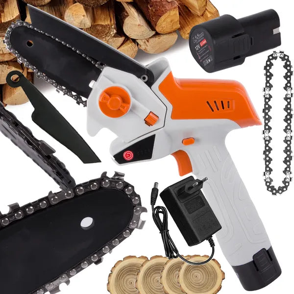 Vezeték nélküli mini metszőláncfűrész 12v 2ah akkumulátorral
