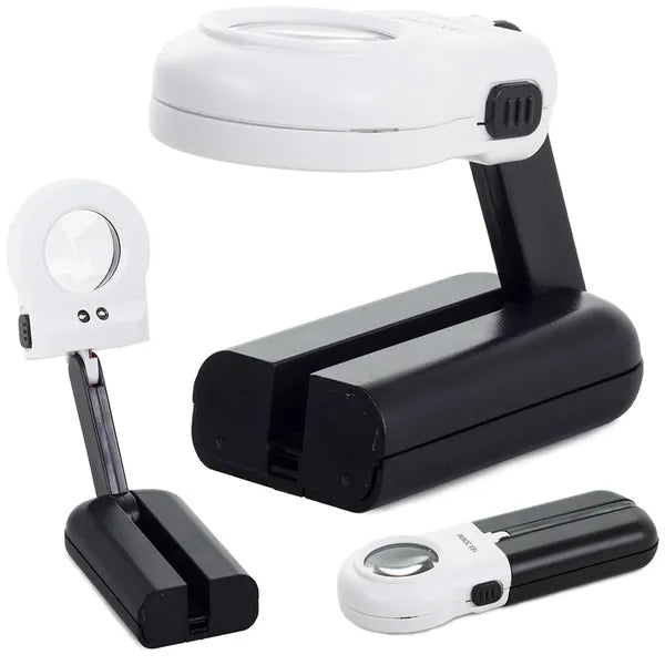 Kézi olvasónagyító 16x, 28 mm lencse, 2 LED, ékszerész minőség