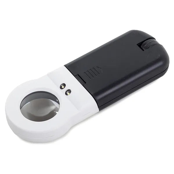 Kézi olvasónagyító 16x, 28 mm lencse, 2 LED, ékszerész minőség