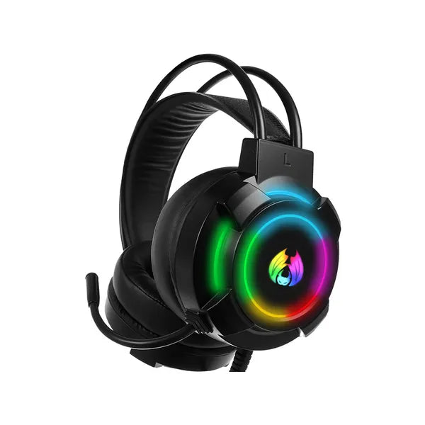 Vezetékes RGB gaming fejhallgató 5.1 surround mikrofonnal, 50 mm hangszórók