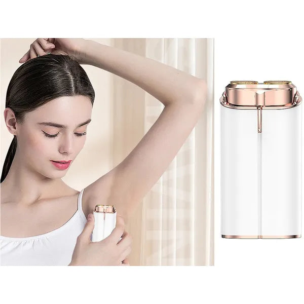 Női bikini és test epilátor, 2 korong, LED fény, AAA elemes