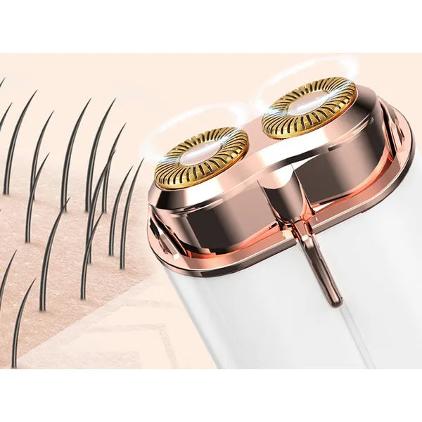 Női bikini és test epilátor, 2 korong, LED fény, AAA elemes