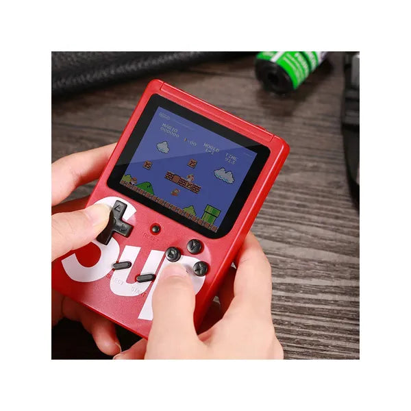 Retro mini hordozható játékkonzol, 400 játék, 3" színes kijelző, TV-kimenet