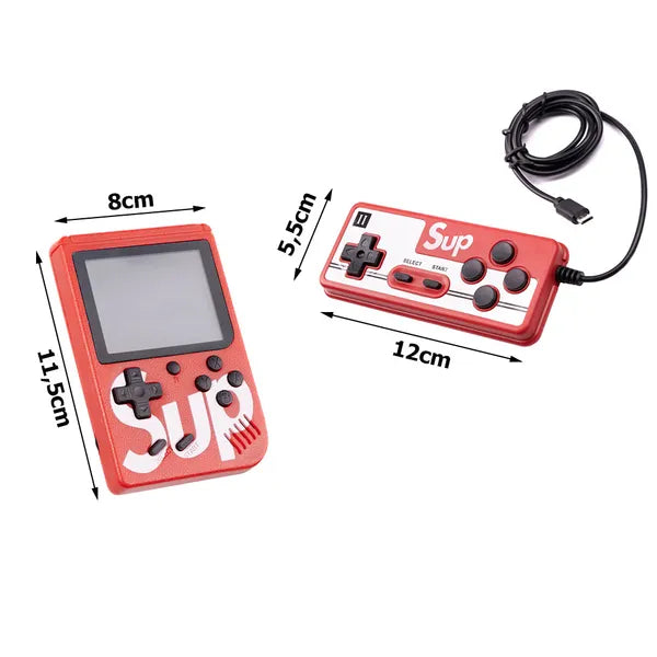 Retro mini hordozható játékkonzol, 400 játék, 3" színes kijelző, TV-kimenet