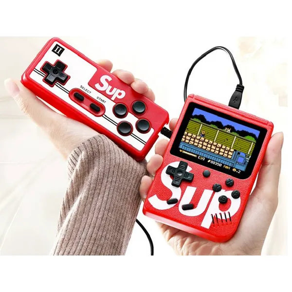 Retro mini hordozható játékkonzol, 400 játék, 3" színes kijelző, TV-kimenet