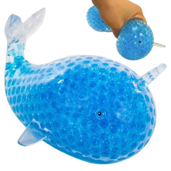 Antistressz gél squishy delfin stresszlabda, kék, 13 cm