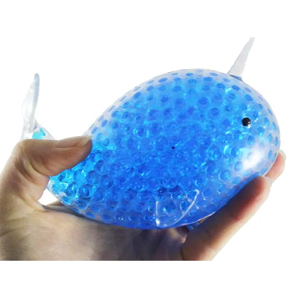 Antistressz gél squishy delfin stresszlabda, kék, 13 cm
