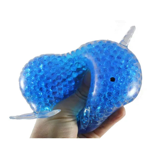 Antistressz gél squishy delfin stresszlabda, kék, 13 cm