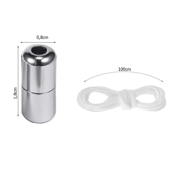 Rugalmas cipőfűző kapcsokkal, fekete, 100 cm (1 pár)