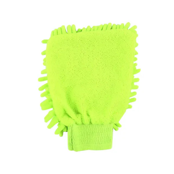 Mikroszálas autómosó kesztyű - kétoldalas, zöld