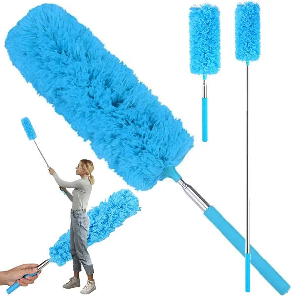 Teleszkópos mikroszálas portörlő kefe, 35–83 cm, kék