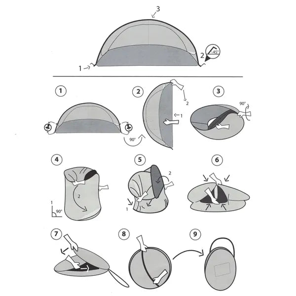 Springos pop-up sátor 200×120×110 cm UV50, hordtáskával