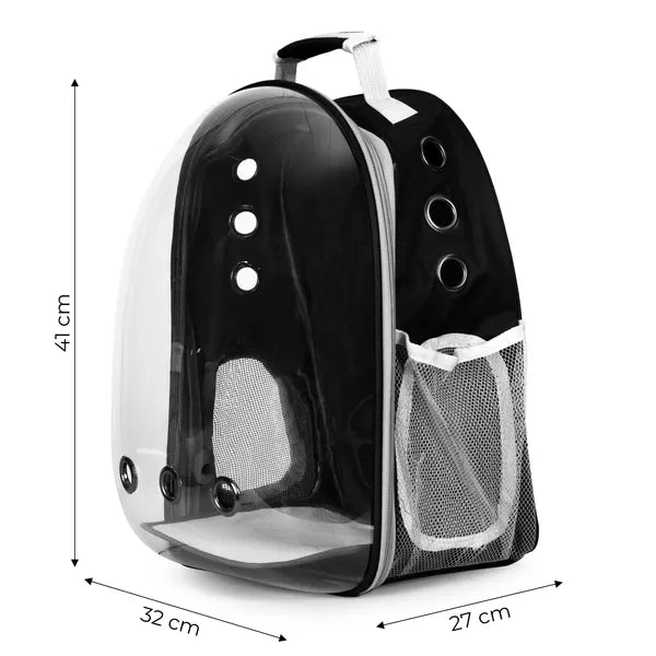 Hordozó hátizsák macskáknak és kistestű kutyáknak, átlátszó ablakkal, 5 kg