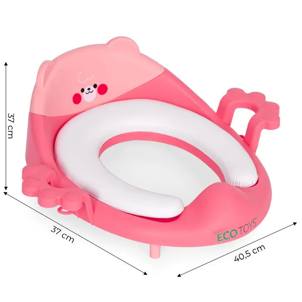Ecotoys gyermek wc ülőke puhapárnával, rózsaszín