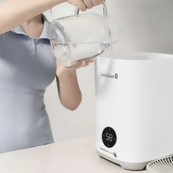 Párologtatós légnedvesítő, 30 m², 3 l, 300 ml/óra, ionizátor, érintőpanel