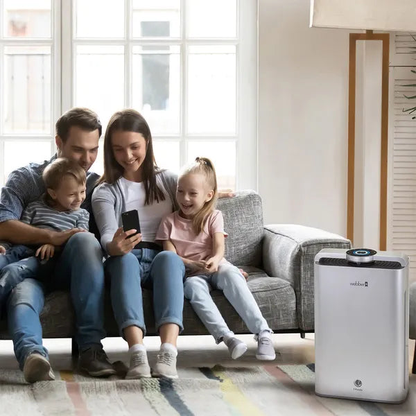 Webber AP9700 Wi-Fi HEPA13 légtisztító, ezüst, 8-lépcsős szűrés