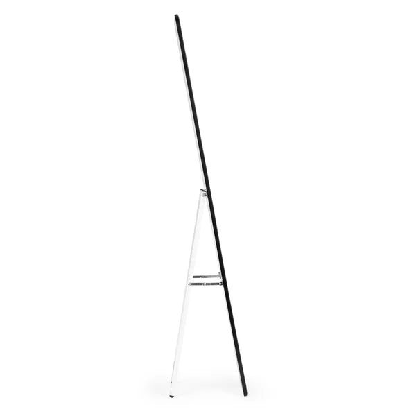 Álló téglalap alakú tükör keskeny fekete kerettel, 148×38,5 cm