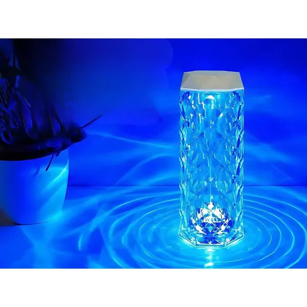 Kristály design USB-C párásító és aromadiffúzor, RGB fény, 1000 ml