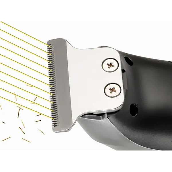 Újratölthető szakáll- és hajvágó trimmer USB-vel, 3 fésű (1–3 mm)