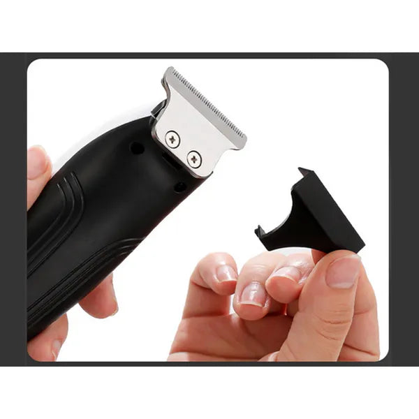 Újratölthető szakáll- és hajvágó trimmer USB-vel, 3 fésű (1–3 mm)