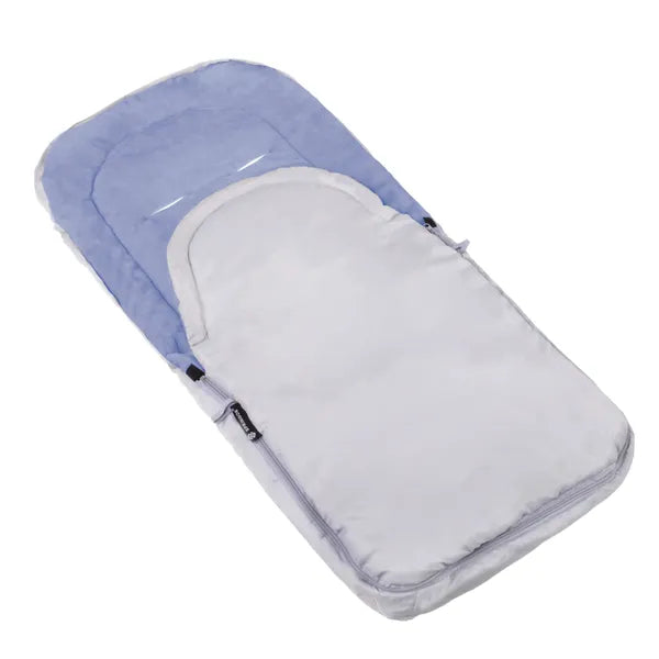Gyerek téli babakocsi hálózsák, 90 cm, víz- és szélálló, szürke/kék