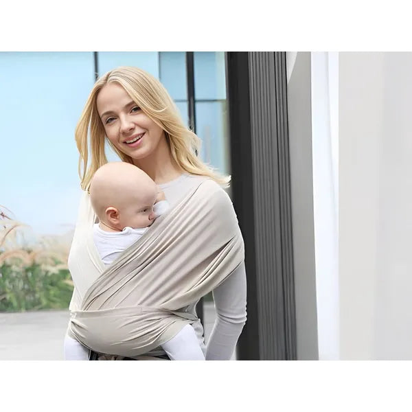 Lélegző anyagú, csomózható babahordozó kendő M/L méretben