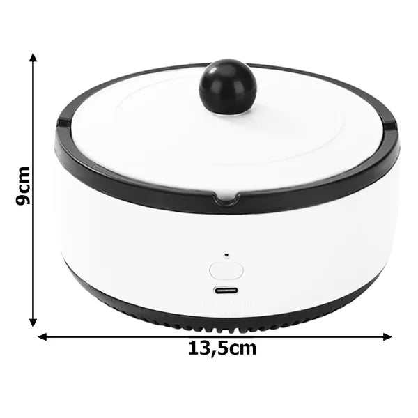 Elektromos, önkioltó, füstmentes autós hamutartó illatpatronnal, USB-s, fehér