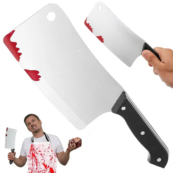 Véres műanyag bárd jelmezhez, könnyű Halloween kiegészítő