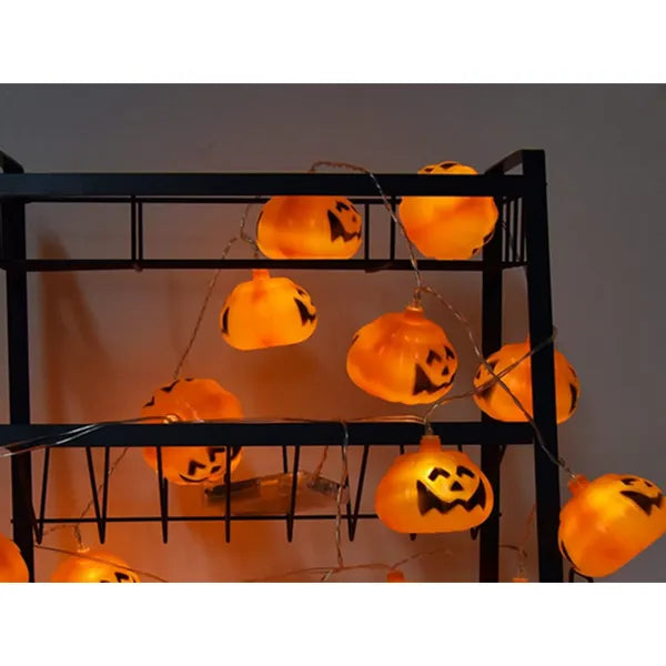 10-es LED töklámpa füzér, 200 cm, elemes, Halloween dekor