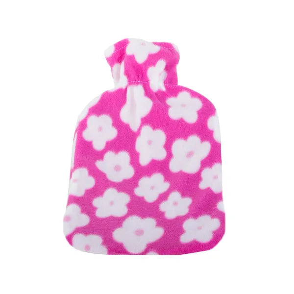 Gumiból készült 1,7 l melegítő palack puha, mosható huzattal 34×19 cm