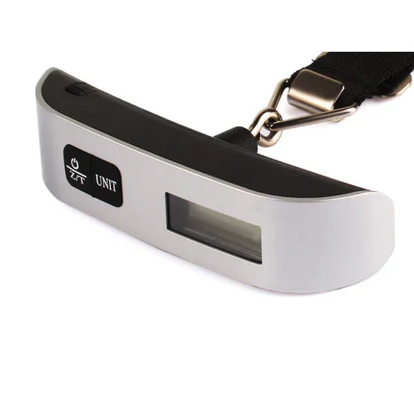 Elektronikus poggyászmérleg LCD kijelzővel, 50 kg-ig, hordozható